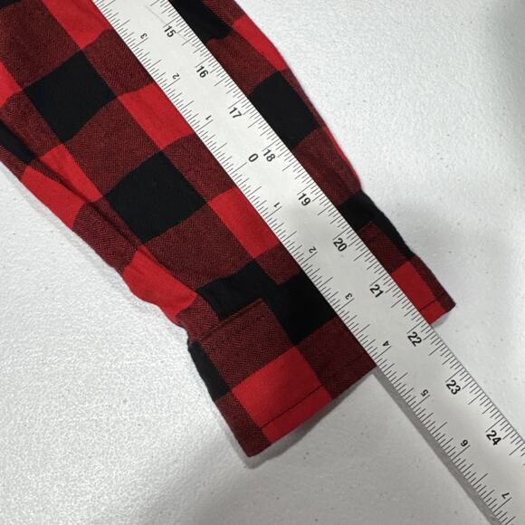 Old Navy Maternity Top Womens S/P Buffalo Plaid Flannel Henley Relax Fit Shirt - Picture 7 of 10